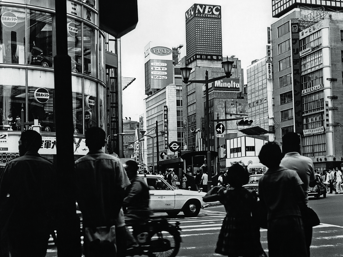 Tokyo City Street in 1960s