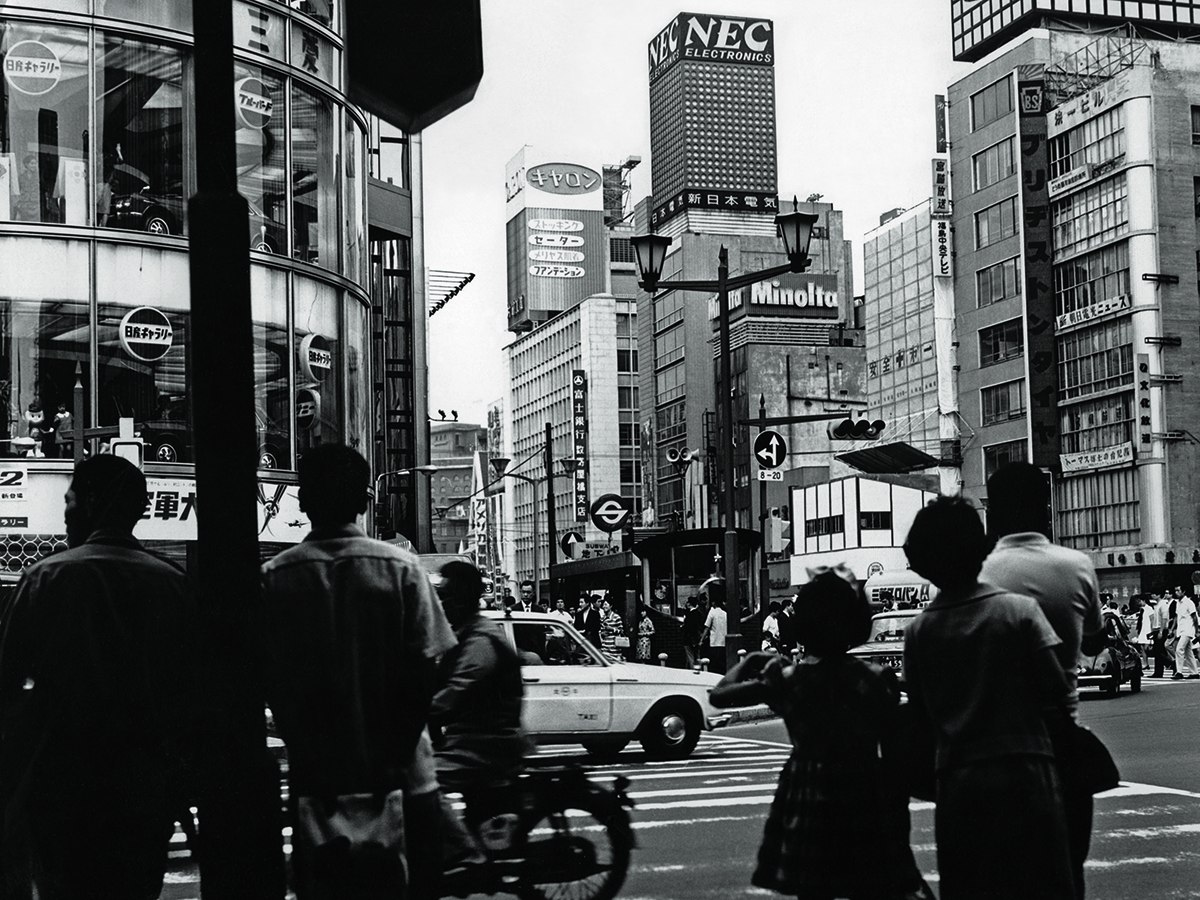 Tokyo City Street in 1960s