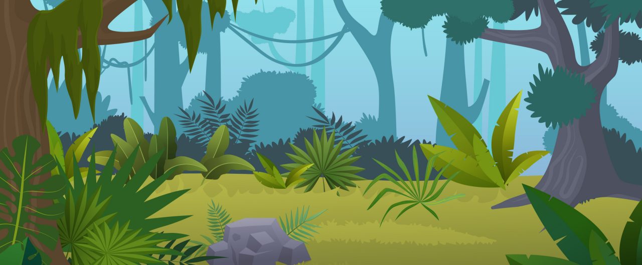 illustrated jungle background