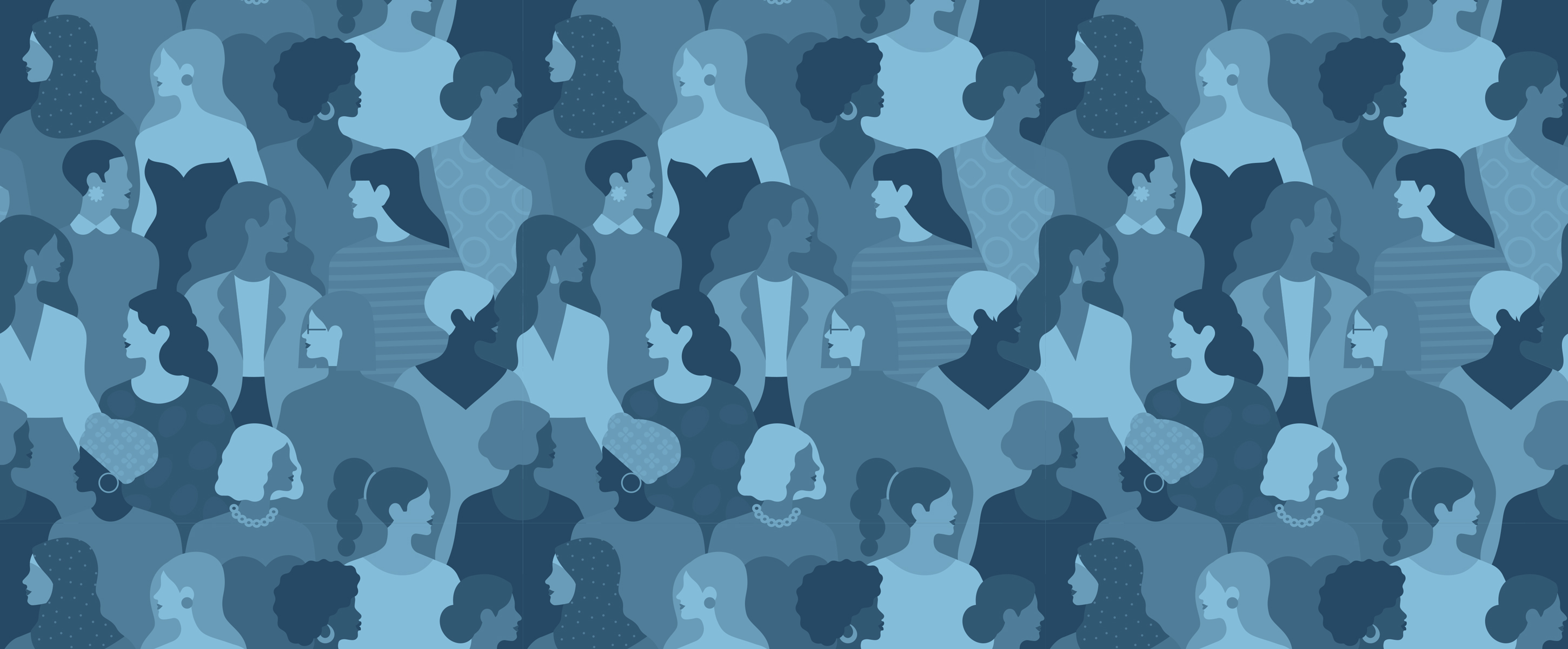 A pattern of many diverse women