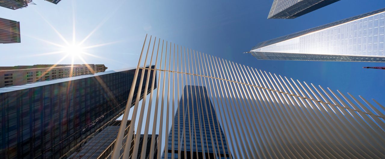 Upward view of the WTO Oculus