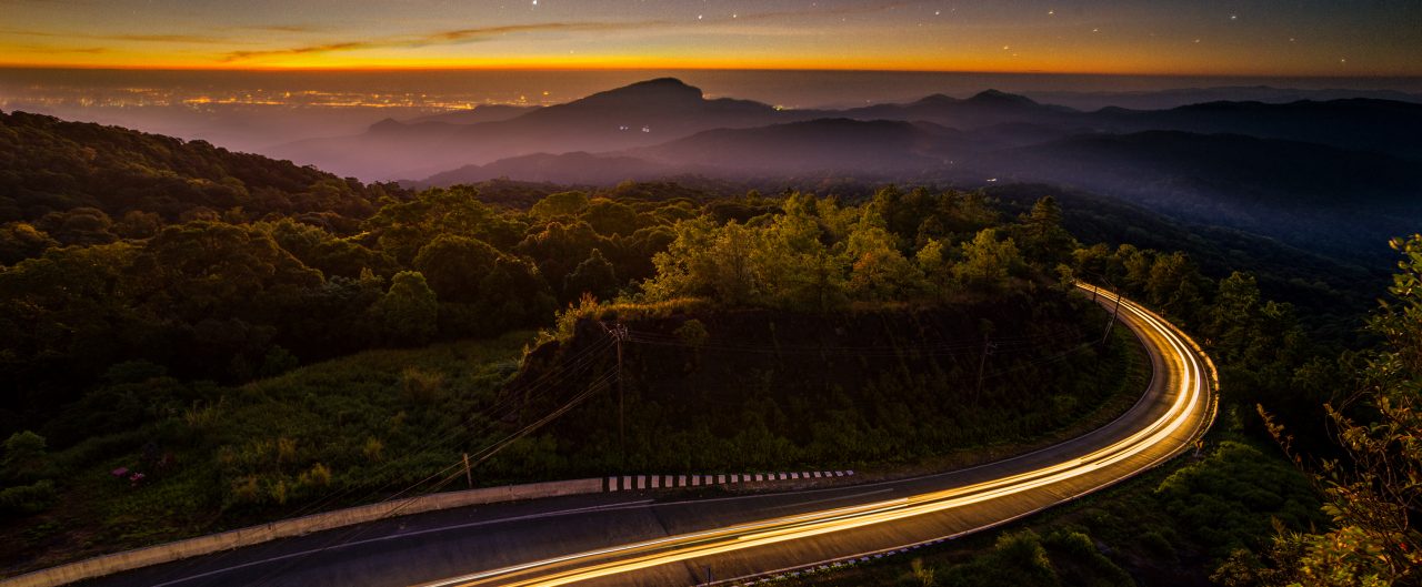Highway at night