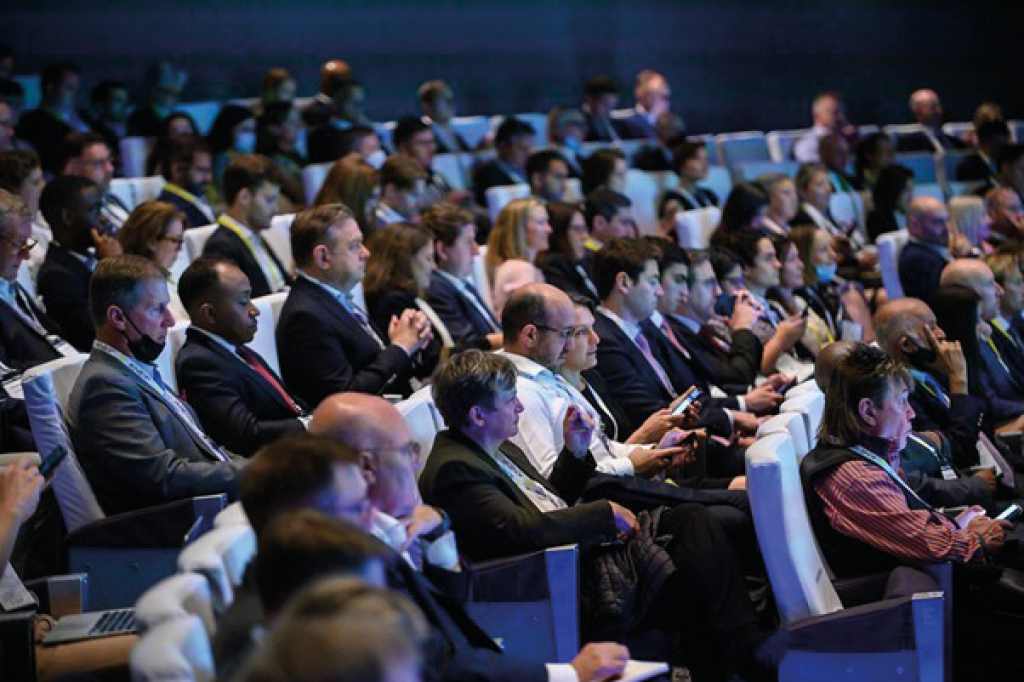 Close up image of audience at event