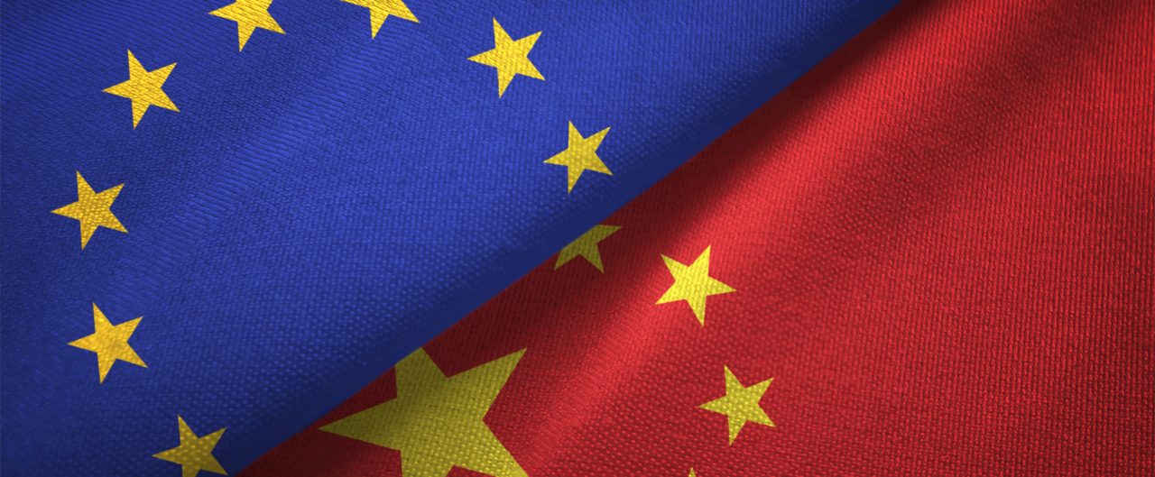 EU and China flags side by side