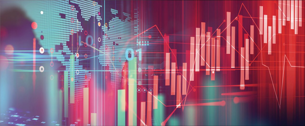 Abstract charts and graphs