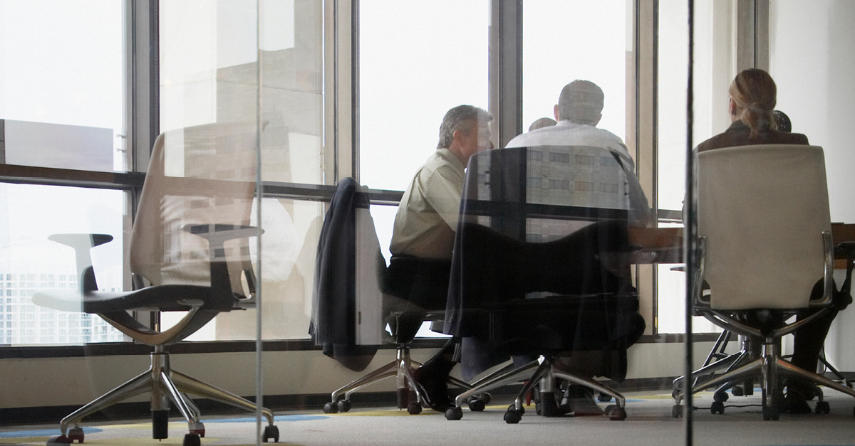 Business people in a meeting.