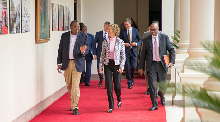  Victoria Mars meeting with President Uhuru Kenyatta at the State House in Nairobi