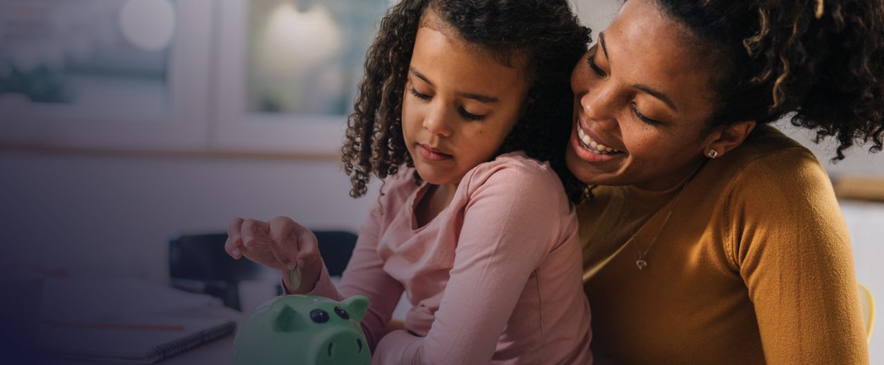 image of adrienne penta with words: Talking to Children about Money