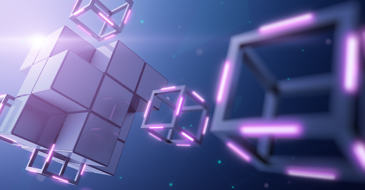 Abstract depiction of blockchain.