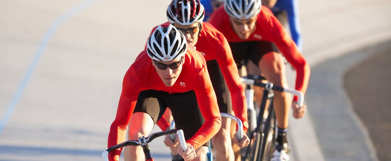 Cyclists in a race.