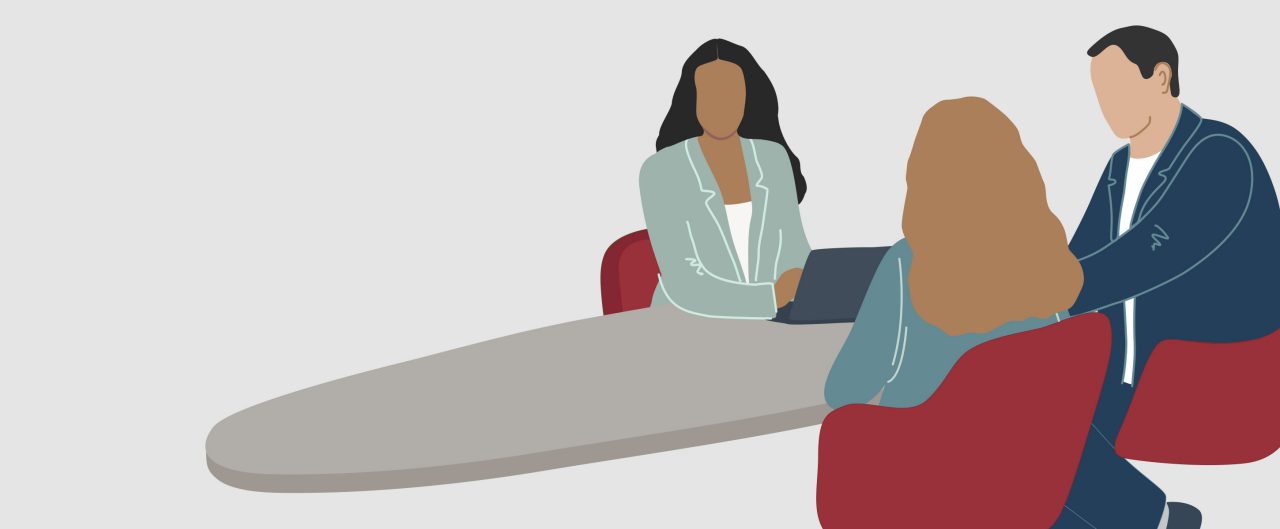 Business people in a meeting.