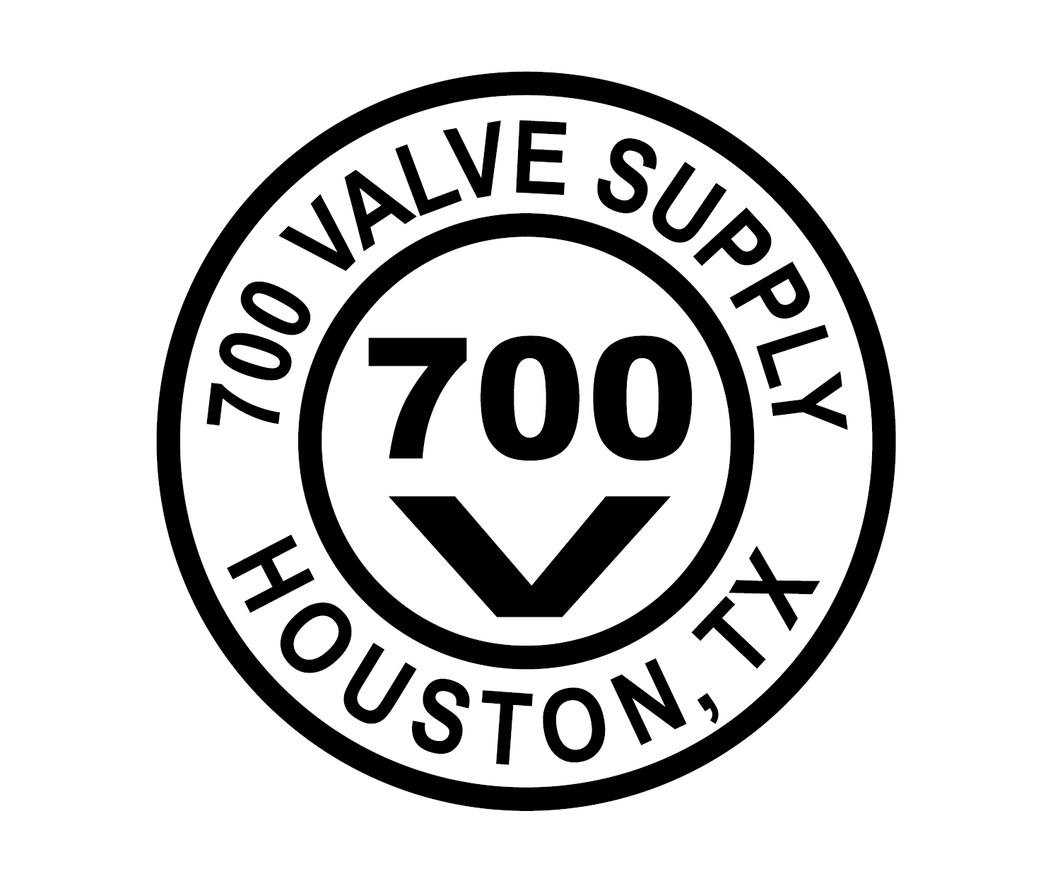 700 Valve Supply circle logo written in black 