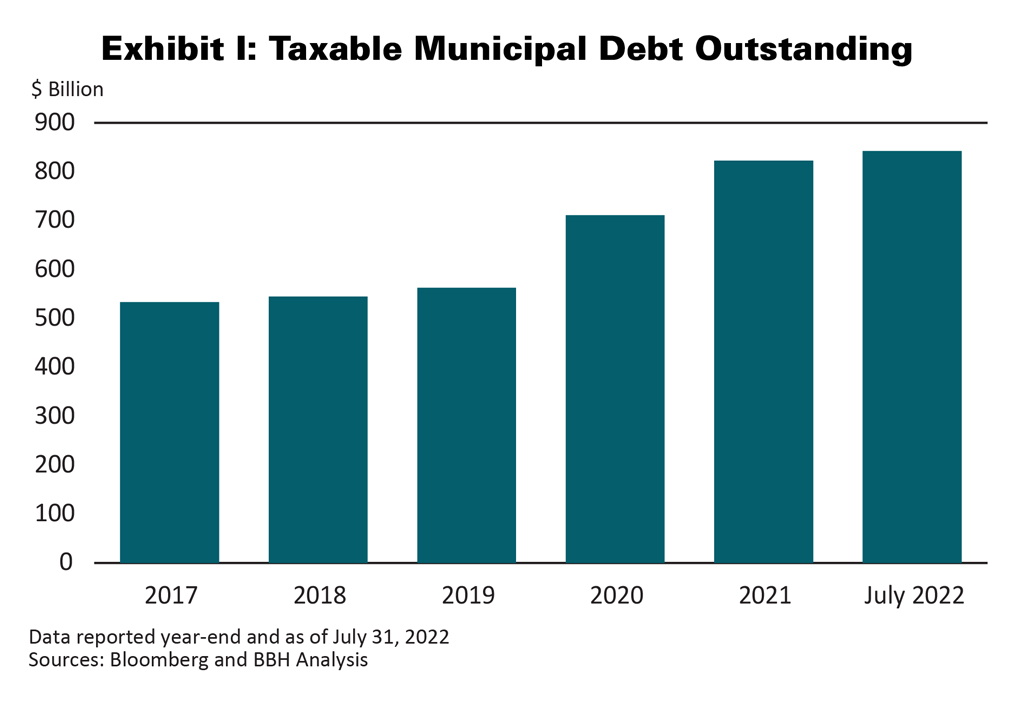 Taxable Municipal Debt Outstanding chart