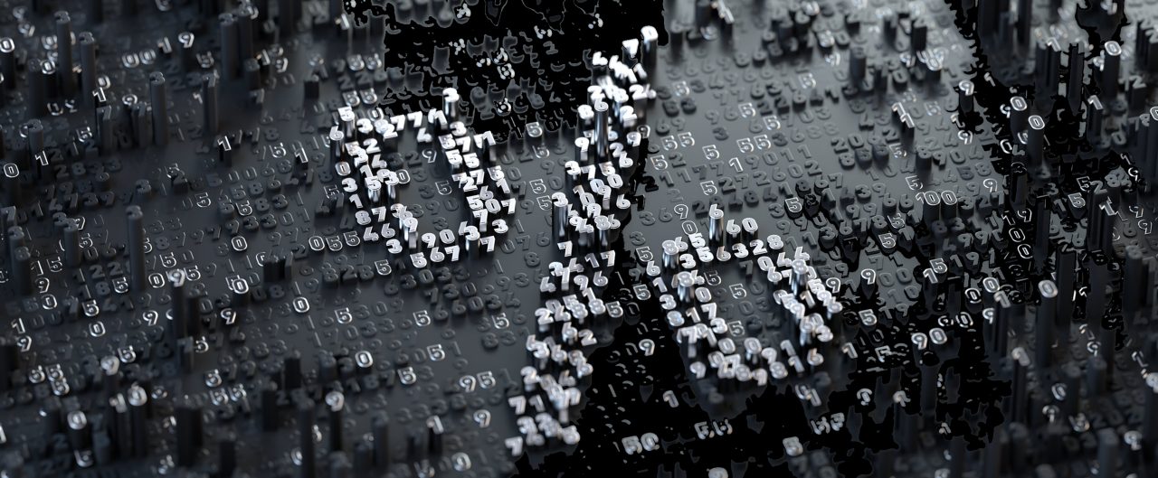 A large percentage symbol made smaller numbers