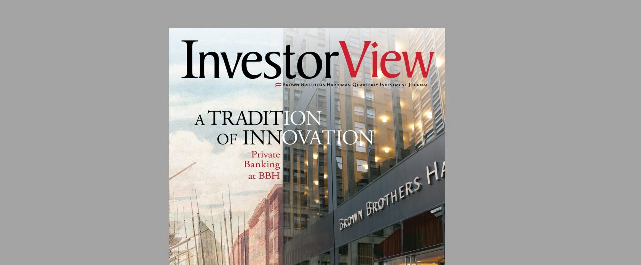 Investor View Magazine cover showing historical south street and modern day BBH office