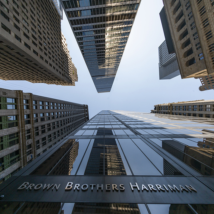 Upward view of BBH NYC office