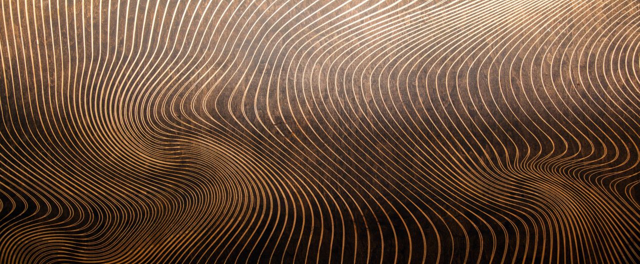 Swirling pattern in a piece of wood