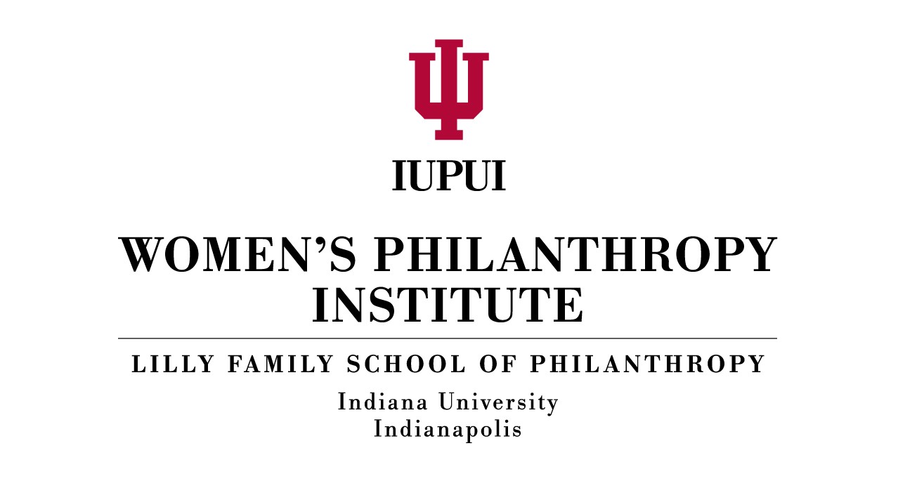 IUPUI Women's Philanthropy Institute logo on a white background.