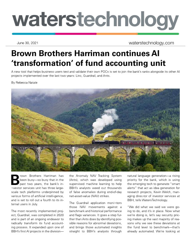 BBH continues AI 'transformation' of fund accounting unit