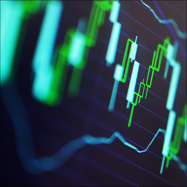 Market Analyze - Closeup on LCD screen