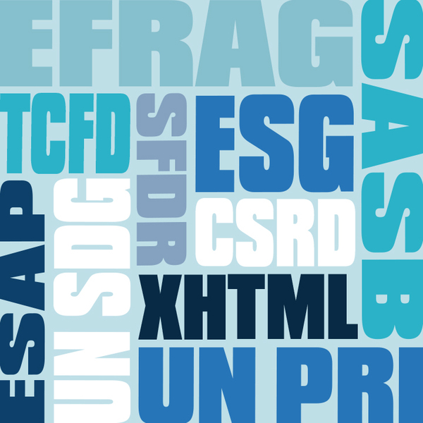 acronym word cloud on light blue background