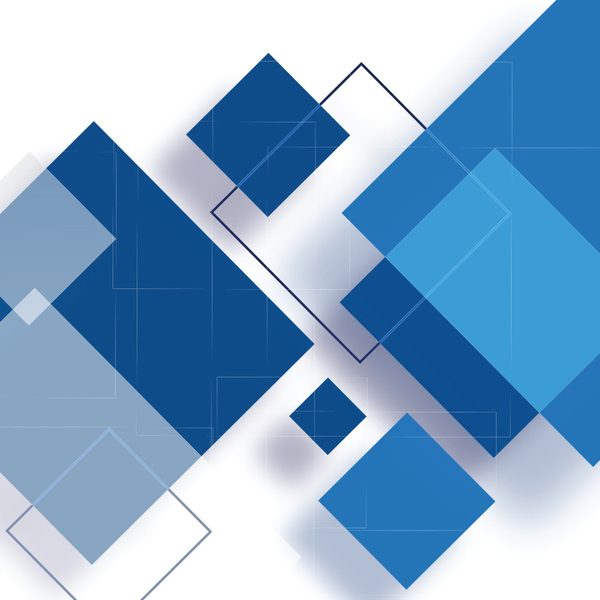 Blue squares on a white background