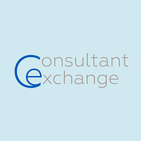Consultant Newsletter logo on blue background