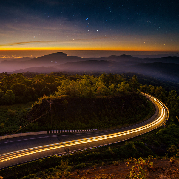 Highway at night