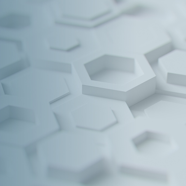 abstract paper hexagon 3d-render background.