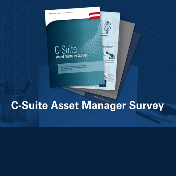Cover and inside pages of the C-Suite Asset Manager Survey