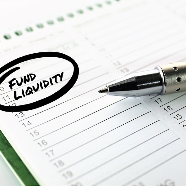 Fund Liquidity written in black marker on a numbered to-do list