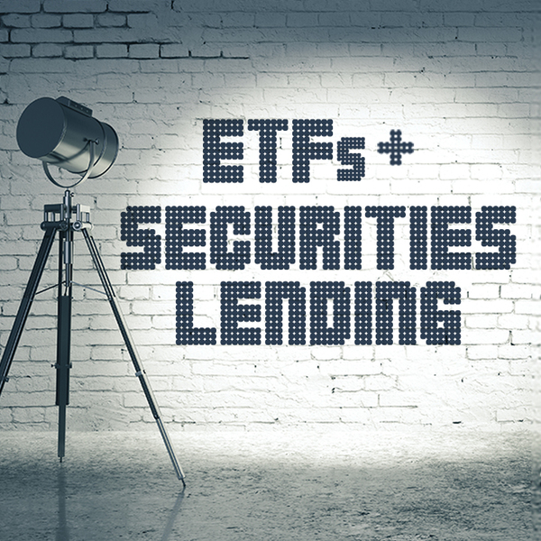 ETF + Securities Lending in spotlights on brick wall
