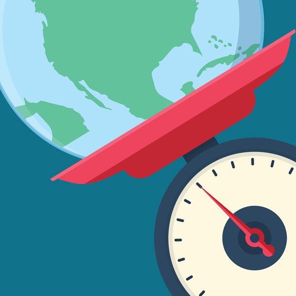illustration of the globe on a scale