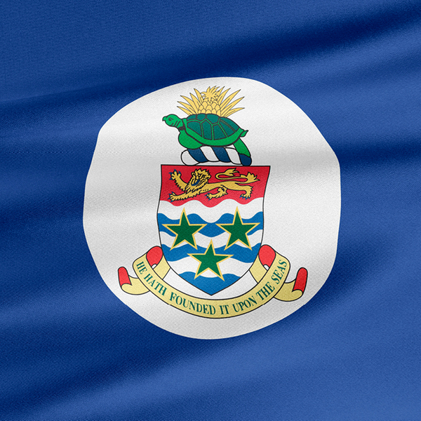 The Cayman Islands Flag. Flag with a beautiful glossy silk texture