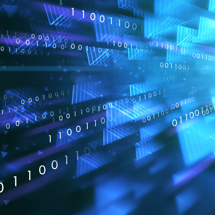 Beautifully rendered depiction of a binary data stream, perfectly usable for a wide range of topics related to the internet, computer networks or artificial intelligence.