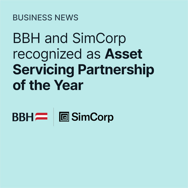 BBH and SimCorp recognized as Asset Servicing Partnership of the Year