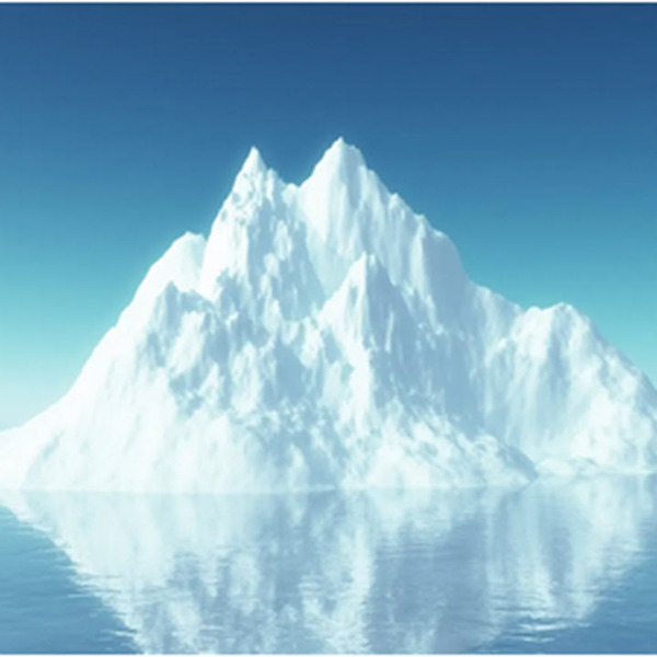 Iceberg floating in the ocean