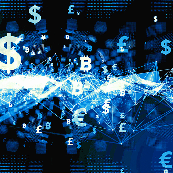 Financial technology concept. Block chain.
