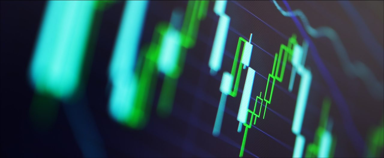 Market Analyze - Closeup on LCD screen