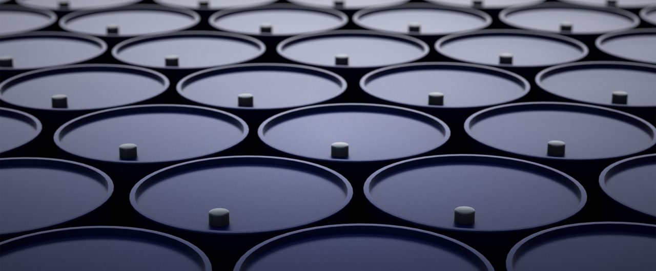 Black Oil Barrels Close Together