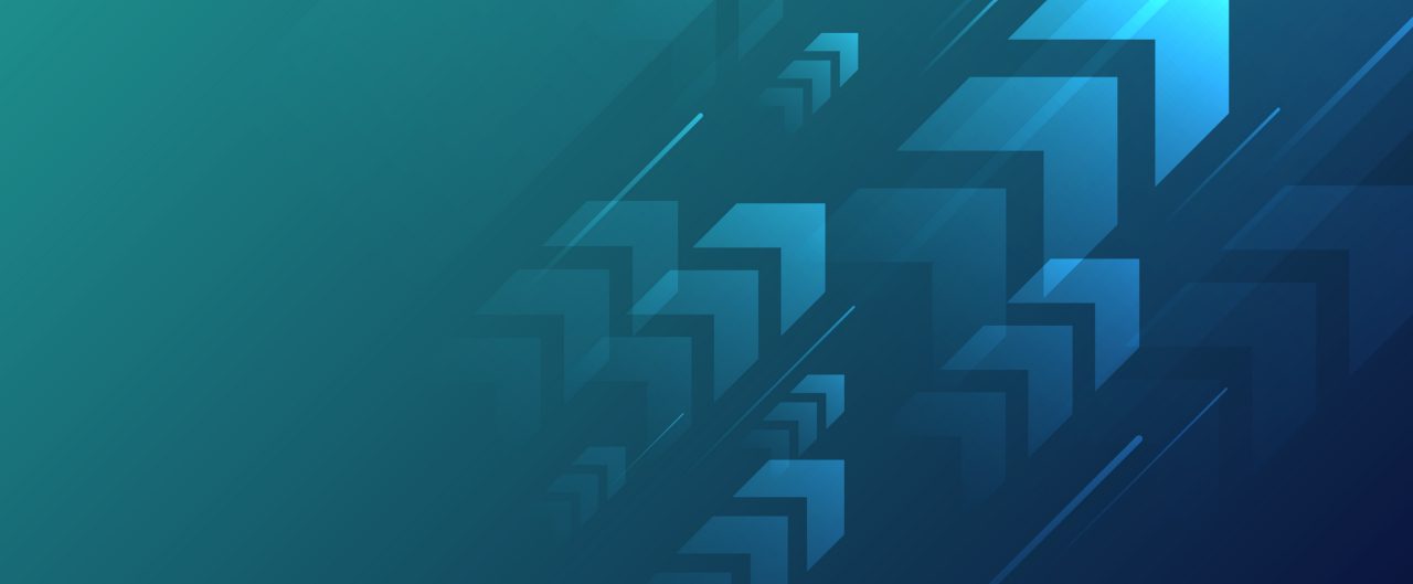 Up arrows on dark blue abstract background illustration vector for business and finance, text space composition, growth concept.