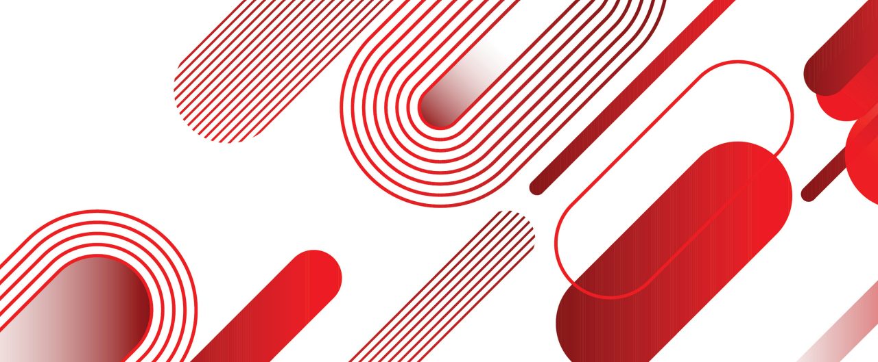 red and white abstract ovals