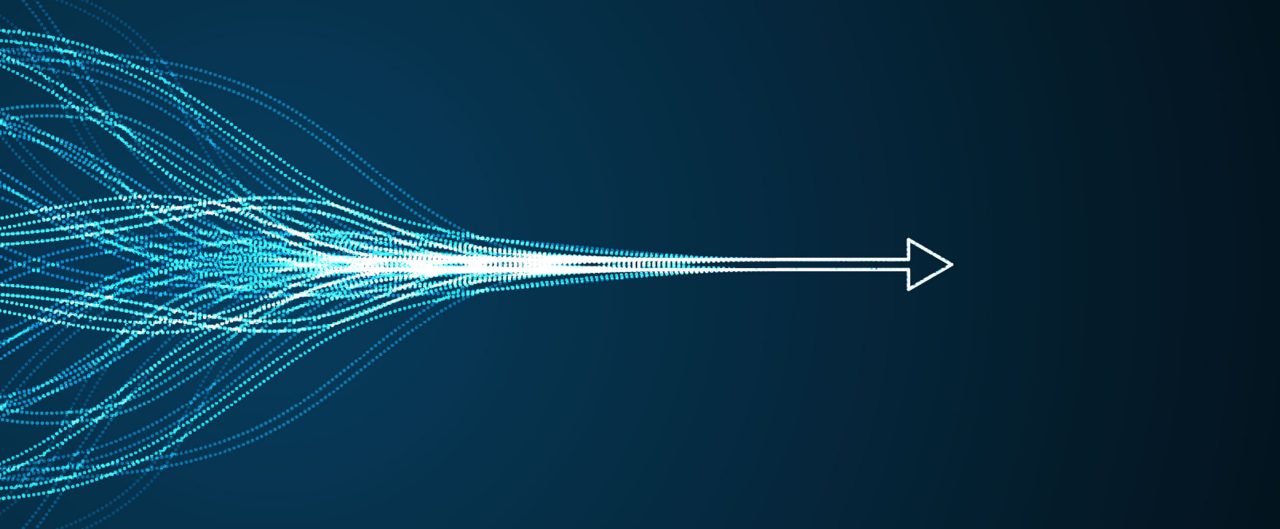 Abstract arrow direction. Technology background