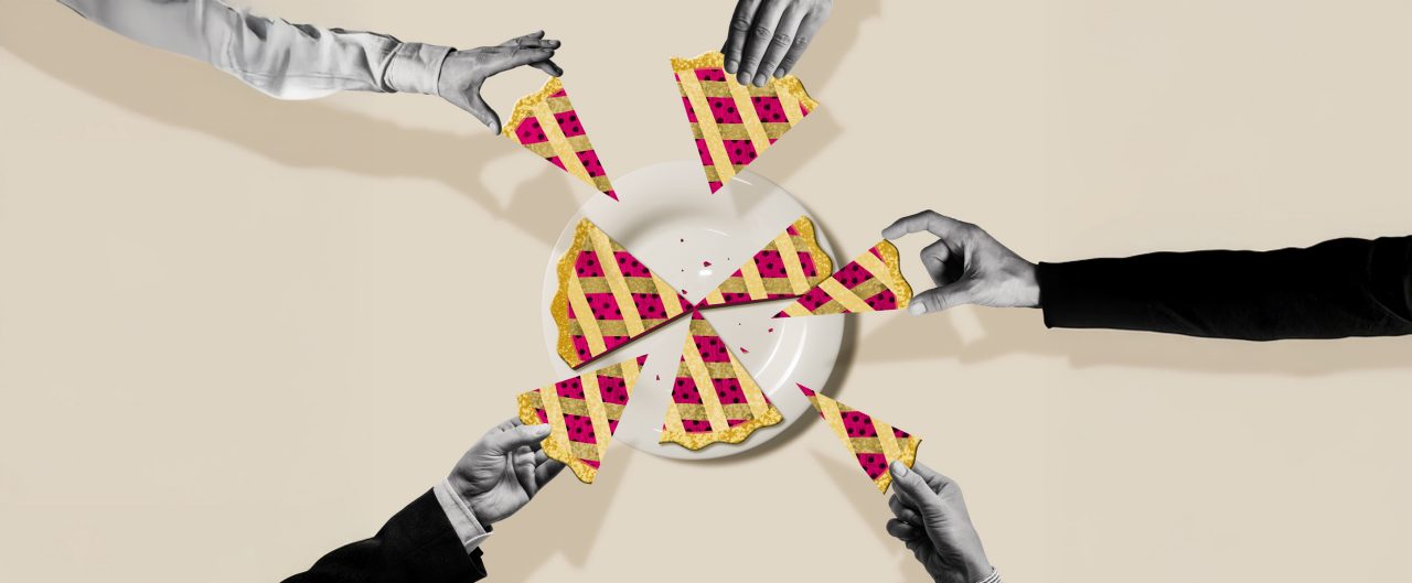 Receiving dividends among investors. 