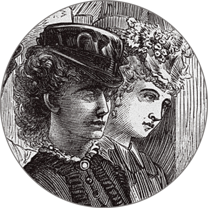 Victoria and Tennessee Woodhull drawing