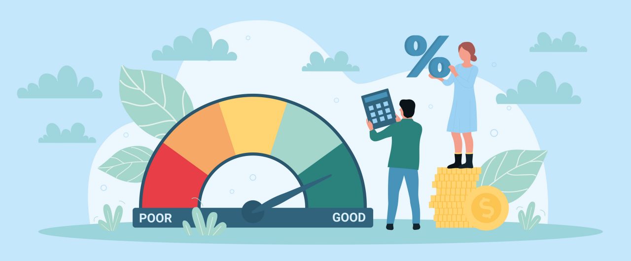 Vector illustration of ratings dial